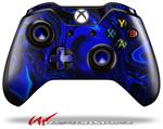 Decal Skin Wrap compatible with Microsoft XBOX One Wireless Controller Liquid Metal Chrome Royal Blue