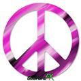 Paint Blend Hot Pink - Peace Sign Car Window Decal 6 x 6 inches