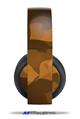 Vinyl Decal Skin Wrap compatible with Original Sony PlayStation 4 Gold Wireless Headphones Bokeh Hearts Orange (PS4 HEADPHONES  NOT INCLUDED)