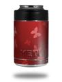 Skin Decal Wrap for Yeti Colster, Ozark Trail and RTIC Can Coolers - Bokeh Butterflies Red (COOLER NOT INCLUDED)