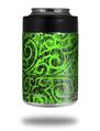 Skin Decal Wrap for Yeti Colster, Ozark Trail and RTIC Can Coolers - Folder Doodles Neon Green (COOLER NOT INCLUDED)
