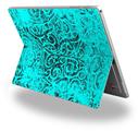 Folder Doodles Neon Teal - Decal Style Vinyl Skin fits Microsoft Surface Pro 4 (SURFACE NOT INCLUDED)