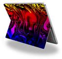 Decal Style Vinyl Skin compatible with Microsoft Surface Pro 4 Liquid Metal Chrome Flame Hot