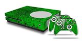WraptorSkinz Decal Skin Wrap Set works with 2016 and newer XBOX One S Console and 2 Controllers Folder Doodles Green