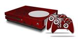 WraptorSkinz Decal Skin Wrap Set works with 2016 and newer XBOX One S Console and 2 Controllers Folder Doodles Red Dark