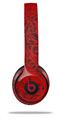 WraptorSkinz Skin Decal Wrap compatible with Beats Solo 2 and Solo 3 Wireless Headphones Folder Doodles Red (HEADPHONES NOT INCLUDED)