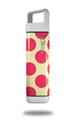 Skin Decal Wrap for Clean Bottle Square Titan Plastic 25oz Kearas Polka Dots Pink On Cream (BOTTLE NOT INCLUDED)