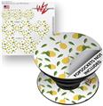 Decal Style Vinyl Skin Wrap 3 Pack for PopSockets Lemon Leaves White (POPSOCKET NOT INCLUDED)