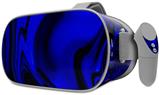 Decal style Skin Wrap compatible with Oculus Go Headset - Liquid Metal Chrome Royal Blue (OCULUS NOT INCLUDED)