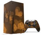 WraptorSkinz Skin Wrap compatible with the 2020 XBOX Series X Console and Controller Bokeh Hearts Orange (XBOX NOT INCLUDED)
