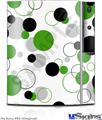 Sony PS3 Skin - Lots of Dots Green on White