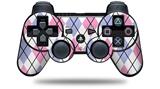 Sony PS3 Controller Decal Style Skin - Argyle Pink and Blue (CONTROLLER NOT INCLUDED)