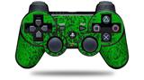 Sony PS3 Controller Decal Style Skin - Folder Doodles Green (CONTROLLER NOT INCLUDED)