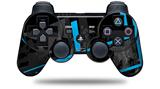 Sony PS3 Controller Decal Style Skin - Baja 0004 Blue Medium (CONTROLLER NOT INCLUDED)