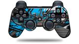 Sony PS3 Controller Decal Style Skin - Baja 0032 Blue Medium (CONTROLLER NOT INCLUDED)