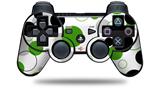 Sony PS3 Controller Decal Style Skin - Lots of Dots Green on White (CONTROLLER NOT INCLUDED)
