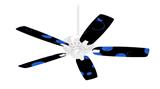 Lots of Dots Blue on Black - Ceiling Fan Skin Kit fits most 42 inch fans (FAN and BLADES SOLD SEPARATELY)