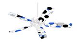 Lots of Dots Blue on White - Ceiling Fan Skin Kit fits most 42 inch fans (FAN and BLADES SOLD SEPARATELY)