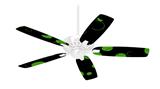 Lots of Dots Green on Black - Ceiling Fan Skin Kit fits most 42 inch fans (FAN and BLADES SOLD SEPARATELY)