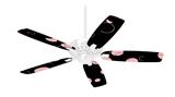 Lots of Dots Pink on Black - Ceiling Fan Skin Kit fits most 42 inch fans (FAN and BLADES SOLD SEPARATELY)