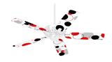 Lots of Dots Red on White - Ceiling Fan Skin Kit fits most 42 inch fans (FAN and BLADES SOLD SEPARATELY)