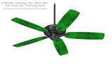 Folder Doodles Green - Ceiling Fan Skin Kit fits most 52 inch fans (FAN and BLADES SOLD SEPARATELY)
