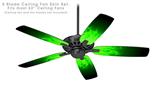 Fire Flames Green - Ceiling Fan Skin Kit fits most 52 inch fans (FAN and BLADES SOLD SEPARATELY)