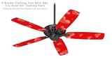 Glass Hearts Red - Ceiling Fan Skin Kit fits most 52 inch fans (FAN and BLADES SOLD SEPARATELY)