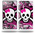 Splatter Girly Skull - Decal Style Skin (fits Nokia Lumia 928)