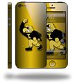 Iowa Hawkeyes Herky on Black and Gold - Decal Style Vinyl Skin (fits Apple Original iPhone 5, NOT the iPhone 5C or 5S)