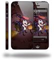 Cute Halloween Witch on Broom with Cat and Jack O Lantern Pumpkin - Decal Style Vinyl Skin (fits Apple Original iPhone 5, NOT the iPhone 5C or 5S)