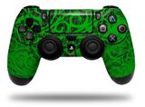 WraptorSkinz Skin compatible with Sony PS4 Dualshock Controller PlayStation 4 Original Slim and Pro Folder Doodles Green (CONTROLLER NOT INCLUDED)
