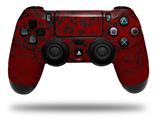 WraptorSkinz Skin compatible with Sony PS4 Dualshock Controller PlayStation 4 Original Slim and Pro Folder Doodles Red Dark (CONTROLLER NOT INCLUDED)