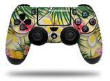 WraptorSkinz Skin compatible with Sony PS4 Dualshock Controller PlayStation 4 Original Slim and Pro Beach Flowers 02 Yellow Sunshine (CONTROLLER NOT INCLUDED)