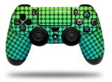 WraptorSkinz Skin compatible with Sony PS4 Dualshock Controller PlayStation 4 Original Slim and Pro Faded Dots Neon Teal Green (CONTROLLER NOT INCLUDED)