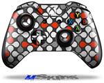 Decal Skin Wrap fits Microsoft XBOX One Wireless Controller Locknodes 05 Red