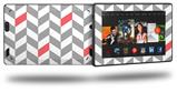 Chevrons Gray And Coral - Decal Style Skin fits 2013 Amazon Kindle Fire HD 7 inch