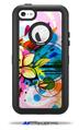 Floral Splash - Decal Style Vinyl Skin fits Otterbox Defender iPhone 5C Case (CASE SOLD SEPARATELY)