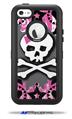 Pink Bow Skull - Decal Style Vinyl Skin fits Otterbox Defender iPhone 5C Case (CASE SOLD SEPARATELY)