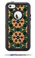 Floral Pattern Orange - Decal Style Vinyl Skin fits Otterbox Defender iPhone 5C Case (CASE SOLD SEPARATELY)