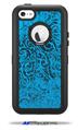 Folder Doodles Blue Medium - Decal Style Vinyl Skin fits Otterbox Defender iPhone 5C Case (CASE SOLD SEPARATELY)