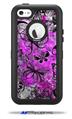 Butterfly Graffiti - Decal Style Vinyl Skin fits Otterbox Defender iPhone 5C Case (CASE SOLD SEPARATELY)