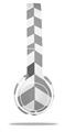 Skin Decal Wrap compatible with Beats Solo 2 WIRED Headphones Chevrons Gray And Charcoal (HEADPHONES NOT INCLUDED)