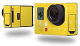 Hearts Yellow On White - Decal Style Skin fits GoPro Hero 3+ Camera (GOPRO NOT INCLUDED)