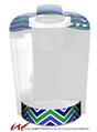 Decal Style Vinyl Skin compatible with Keurig K40 Elite Coffee Makers Zig Zag Blue Green (KEURIG NOT INCLUDED)