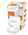 Decal Style Vinyl Skin compatible with Keurig K10 / K15 Mini Plus Coffee Makers Psycho Stripes Orange and White (KEURIG NOT INCLUDED)