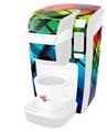 Decal Style Vinyl Skin compatible with Keurig K10 / K15 Mini Plus Coffee Makers Rainbow Plaid (KEURIG NOT INCLUDED)