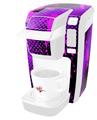 Decal Style Vinyl Skin compatible with Keurig K10 / K15 Mini Plus Coffee Makers Halftone Splatter Hot Pink Purple (KEURIG NOT INCLUDED)