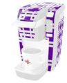 Decal Style Vinyl Skin compatible with Keurig K10 / K15 Mini Plus Coffee Makers Boxed Purple (KEURIG NOT INCLUDED)