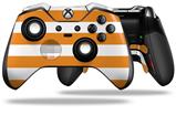 Psycho Stripes Orange and White - Decal Style Skin fits Microsoft XBOX One ELITE Wireless Controller